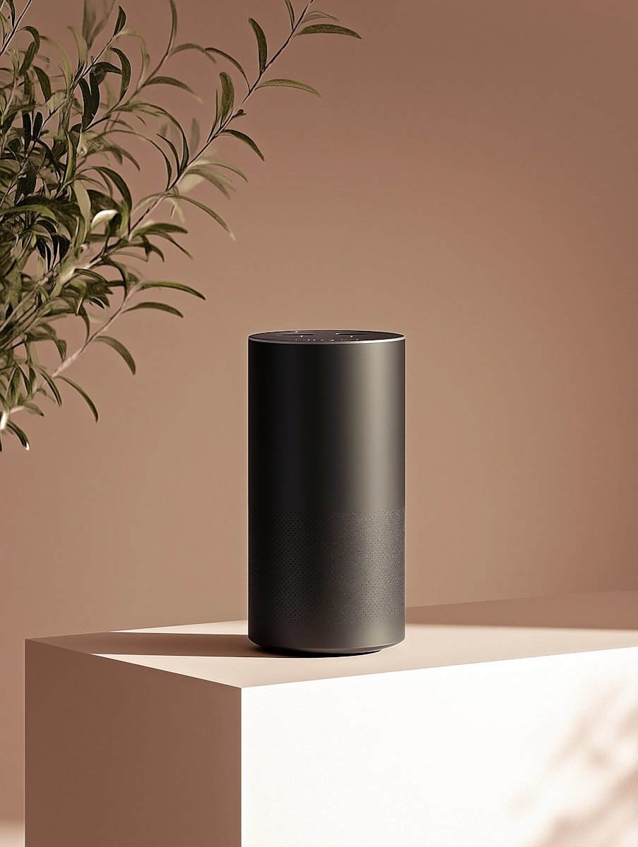 Smart Speaker On Minimalist Surface